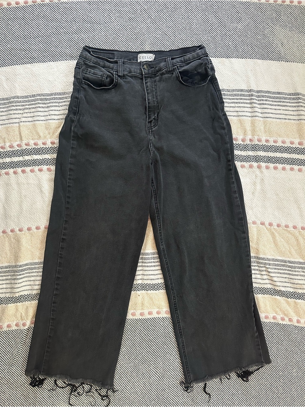 Cello Black Wide-Leg High-Rise Jeans EUC